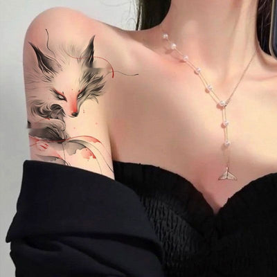 Tatuaje Temporal Zorro de Larga Duración - Cobertor de Cicatrices - Image 2