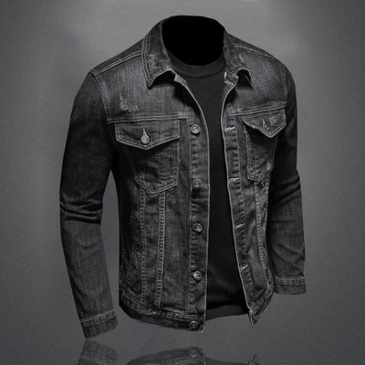 Camisa Denim Slim Fit Retro para Hombre - Image 9
