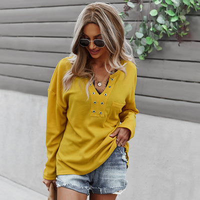 Suéter Tejido Holgado de Color Sólido para Mujer - Abrigo Trendy - Image 9