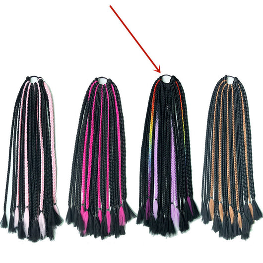 Peluca Trenzas Africanas Coloridas Hip Hop para Mujer - Image 3