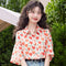 Blusa Retro Estilo Hong Kong con Estampado de Corazones para Mujer