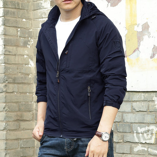 Chaqueta Outdoor Impermeable de Color Sólido para Hombre - Image 17