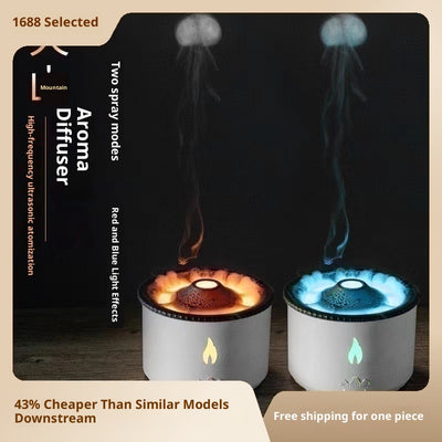 Difusor de Aroma Volcán Creativo con Efecto Llama - Humidificador Ultrasónico Premium - Image 2