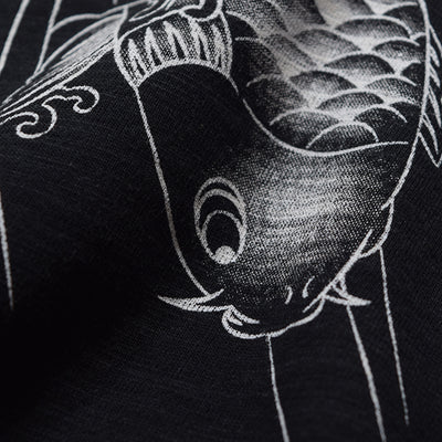 Camiseta Manga Corta Dragon Bordado Estilo Ukiyo-e - Image 9