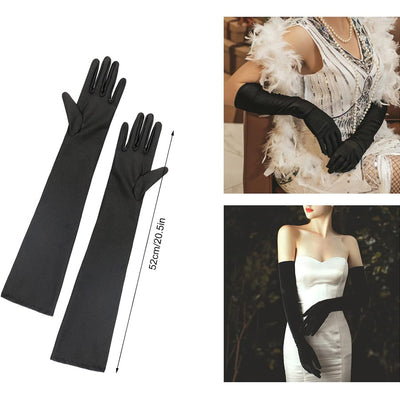Conjunto de Guantes, Tocado y Accesorios Estilo Años 20 para Mascarada - Image 2