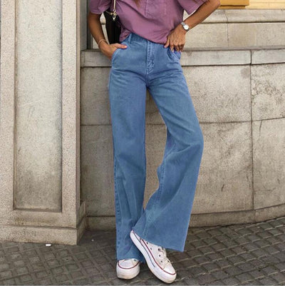 Jeans Anchos Acampanados de Tres Colores - Estilo Suelto y Moderno - Image 8