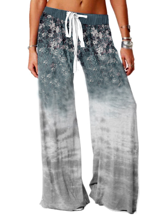 Pantalones Yoga Estampados de Pierna Ancha para Ocio al Aire Libre