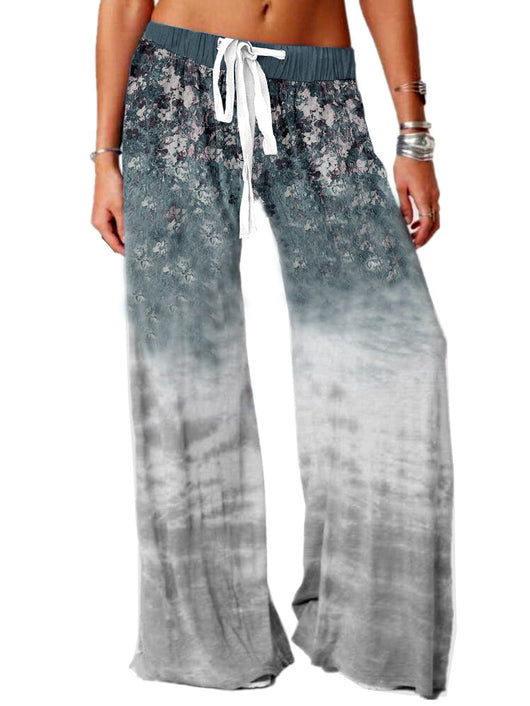 Pantalones Yoga Estampados de Pierna Ancha para Ocio al Aire Libre