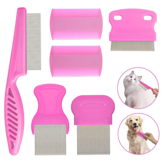 Set de 4 Peines Desparasitantes de Acero Inoxidable para Mascotas - Image 3