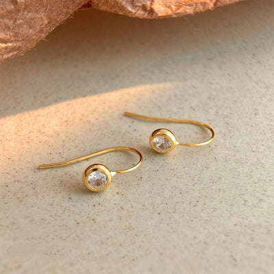 Aretes Minimalistas de Circón Redondo para el Día a Día - Image 10