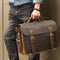 Bolsa Bandolera Hombre Cuero Genuino Crazy Horse Estilo Retro Vintage