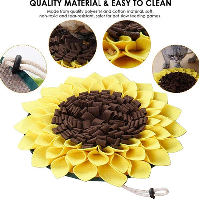 Tapete Olfativo Antideslizante para Perros con Diseño Girasol