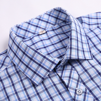Camisa Cuadros Hombre Cuello Solapa Grande Estilo Casual Profesional - Image 10