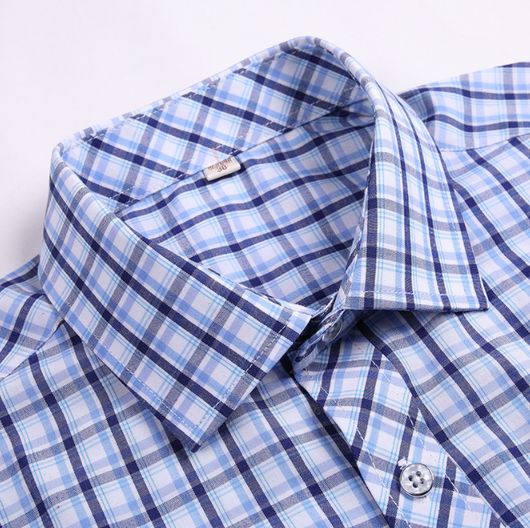 Camisa Cuadros Hombre Cuello Solapa Grande Estilo Casual Profesional - Image 10
