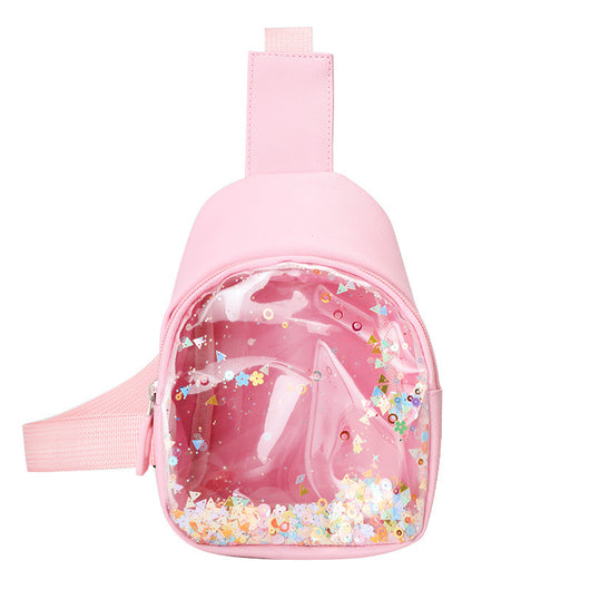 Mochila de Pecho Infantil de Cuero PU con Efecto Arenilla - Ligera y Moderna - Image 3