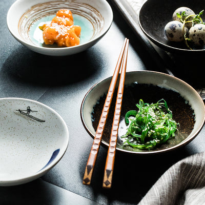 Cuenco Japonés Poco Profundo con Condimentos para Verduras - Image 17