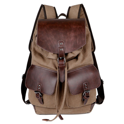 Mochila para Hombre de Lona y Cuero Crazy Horse - Image 6