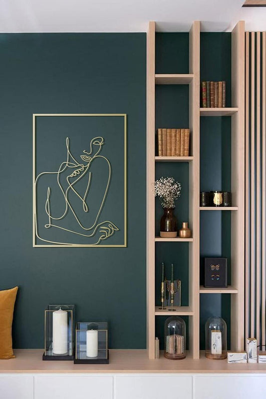 Decoración de Pared en Acrílico - Arte Minimalista de Silueta Femenina