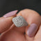 Anillo de Plata 925 Cuadrado Diamantado Estilo Minimalista Frío