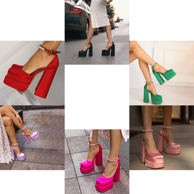 Tacones Plataforma 14cm con Brillantes Cristal - Image 16