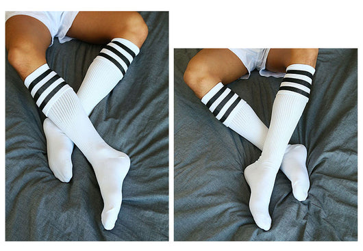 Calcetines Largos Rayados hasta la Rodilla con Puño Acanalado - Image 4