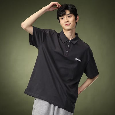 Camisa Casual Americana Suelta de Solapa Ancha Manga Corta para Hombre - Image 3