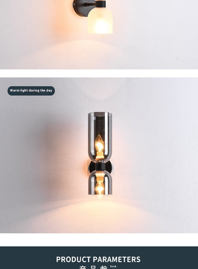 Lámpara de Pared Doble Cabezal en Vidrio para Mesita de Noche - Image 18