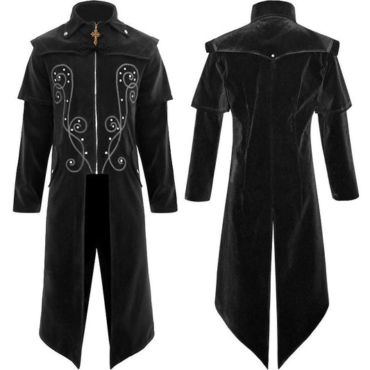 Abrigo Gótico Halloween con Cuello Alzado para Hombre - Image 2
