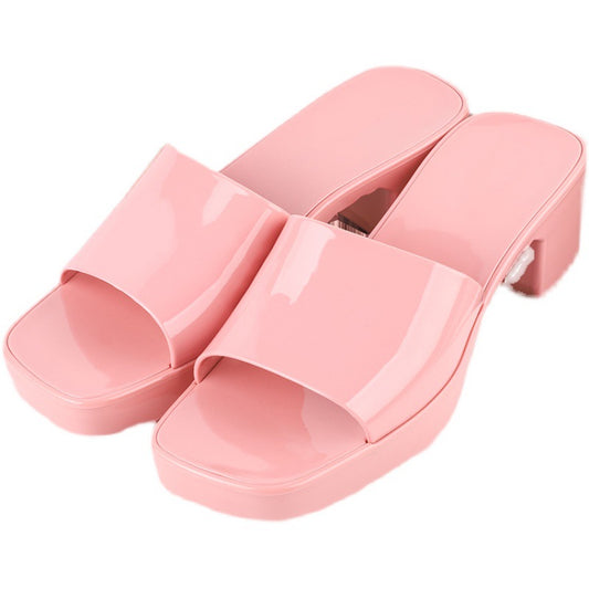 Sandalias Plataforma de Verano para Mujer con Tacón Grueso y Punta Cuadrada