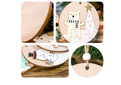 Adorno Navideño de Madera Pintada - Colgante Decorativo - Image 6