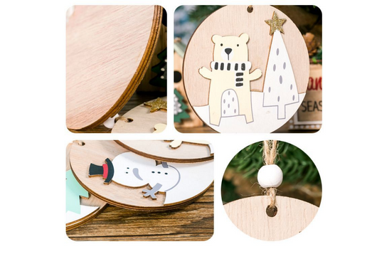Adorno Navideño de Madera Pintada - Colgante Decorativo - Image 6