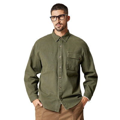 Chamarra Overol Retro Americana para Hombre en Algodón Pesado - Image 5