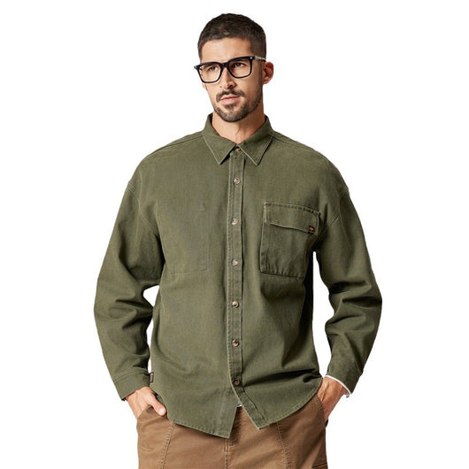 Chamarra Overol Retro Americana para Hombre en Algodón Pesado - Image 5