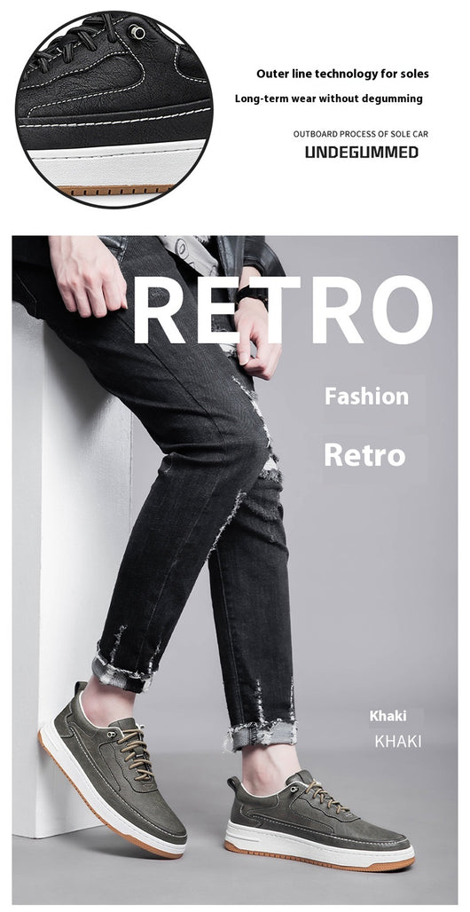 Zapatos Casuales de Cuero Genuino con Suela Gruesa - Diseño Retro Artesanal - Image 25