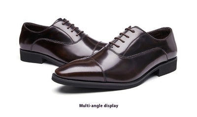 Zapatos Oxford de Cuero Charol con Punta Fina - Calzado Ejecutivo para Hombre - Image 19