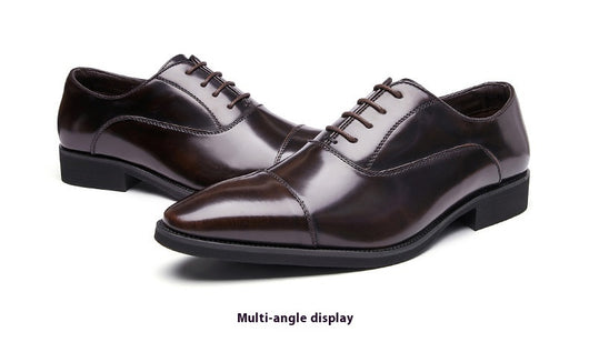 Zapatos Oxford de Cuero Charol con Punta Fina - Calzado Ejecutivo para Hombre - Image 19