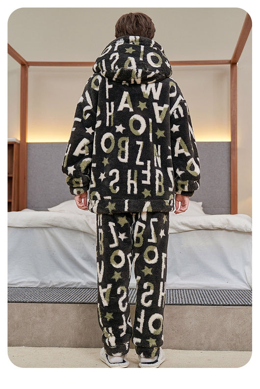Pijama Grueso Talla Grande Estampado Infantil para Hombre - Image 8