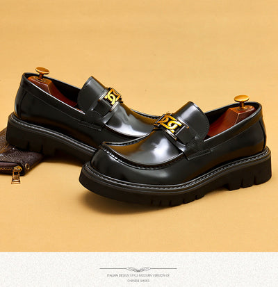 Zapatos de Cuero Lustrado para Hombre - Calzado Business Casual Ancho Elegante - Image 13