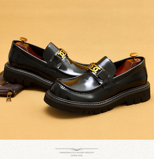 Zapatos de Cuero Lustrado para Hombre - Calzado Business Casual Ancho Elegante - Image 13