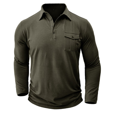 Camisa Clásica de Manga Larga Estilo Europeo para Hombre - Image 49
