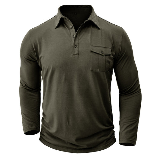 Camisa Clásica de Manga Larga Estilo Europeo para Hombre - Image 49