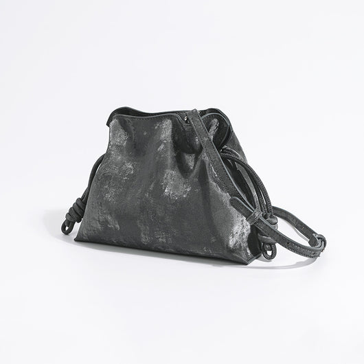 Bolsa de la Suerte con Cordón de Satén y Cuero Genuino - Image 5