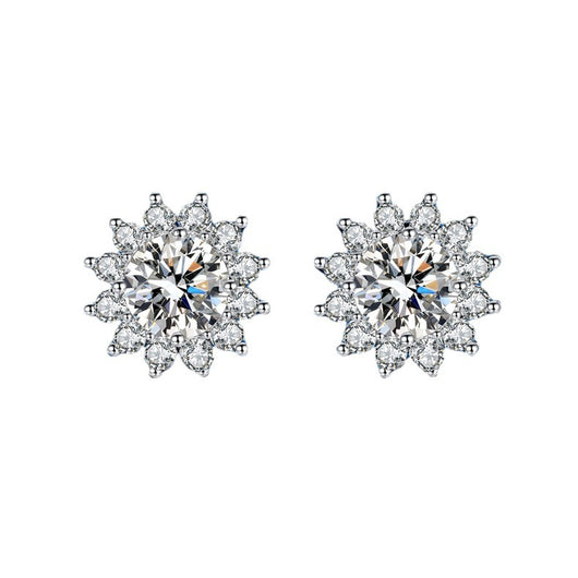 Aretes de Plata con Moissanita Girasol - Image 7