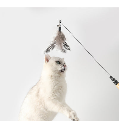 Juguete Interactivo para Gatos con Plumas y Campana - Cabezal Reemplazable - Image 14