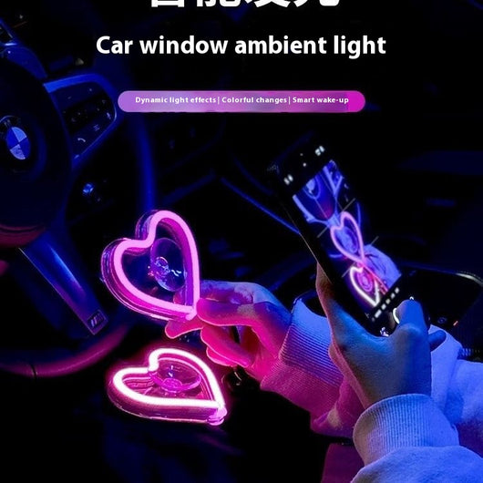 Luz Neón Triangular para Auto - Decoración Corazón LED - Image 13