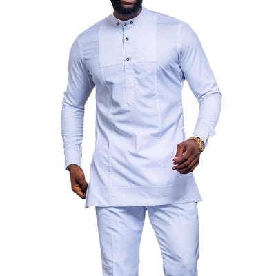Camisa Étnica Africana para Hombre - Manga Larga Primavera Otoño - Image 9