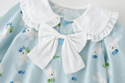 Vestido Enterizo Azul con Mangas Largas para Niñas - Image 13