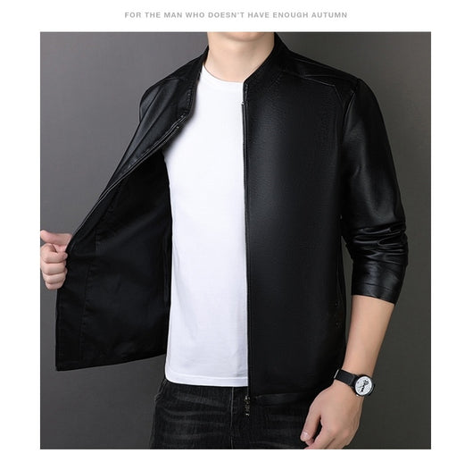 Chaqueta de Cuero PU para Hombre - Estilo Urbano Moderno - Image 16