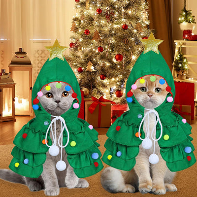 Disfraz Navideño para Gatos con Árbol y Estrella Brillante - Image 7