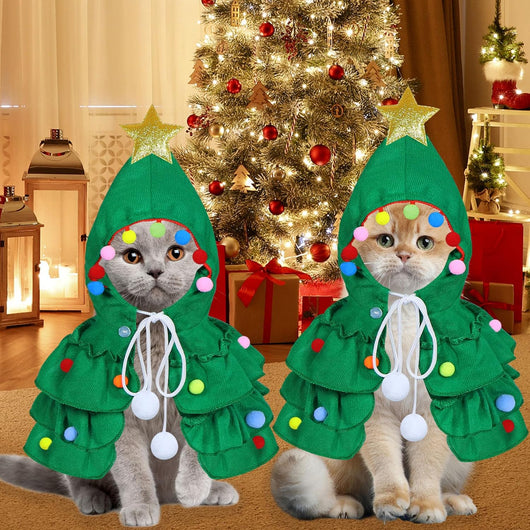 Disfraz Navideño para Gatos con Árbol y Estrella Brillante - Image 7